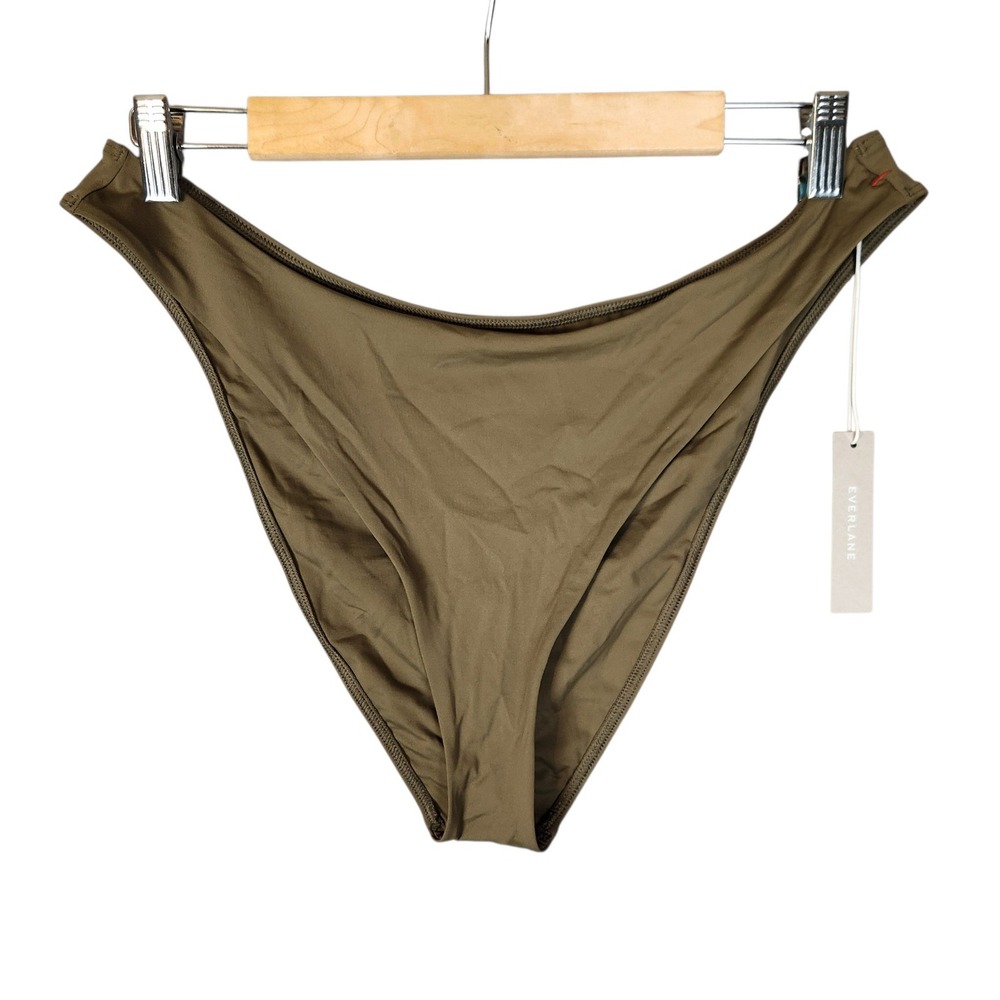 Everlane Swim Bikini Bottom XL Olive Green High-Leg NWT